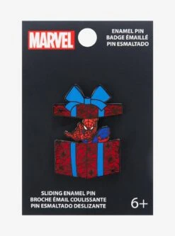 Loungefly Marvel Spider-Man Present Sliding Enamel Pin - BoxLunch Exclusive -Funko Toys Shop 20982741 av2 1