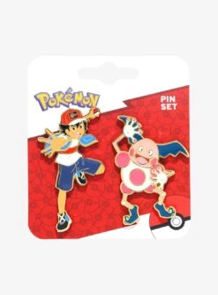 Pokémon Ash And Mr. Mime Enamel Pin Set — BoxLunch Exclusive
