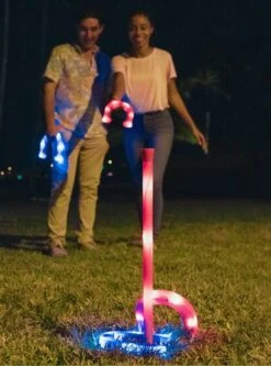 Illuminated LED Horseshoes Game