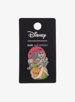 Disney The Nightmare Before Christmas Jack & Sally Scenic Enamel Pin — BoxLunch Exclusive