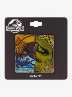 Jurassic Park Logo Puzzle Enamel Pin Set — BoxLunch Exclusive