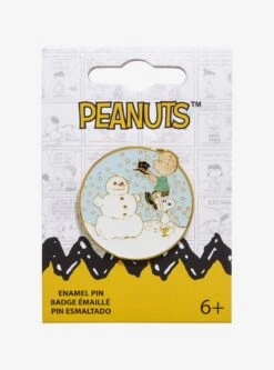 Loungefly Peanuts Linus & Snoopy Snowman Enamel Pin — BoxLunch Exclusive
