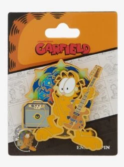 Garfield Guitar Spinning Enamel Pin — BoxLunch Exclusive